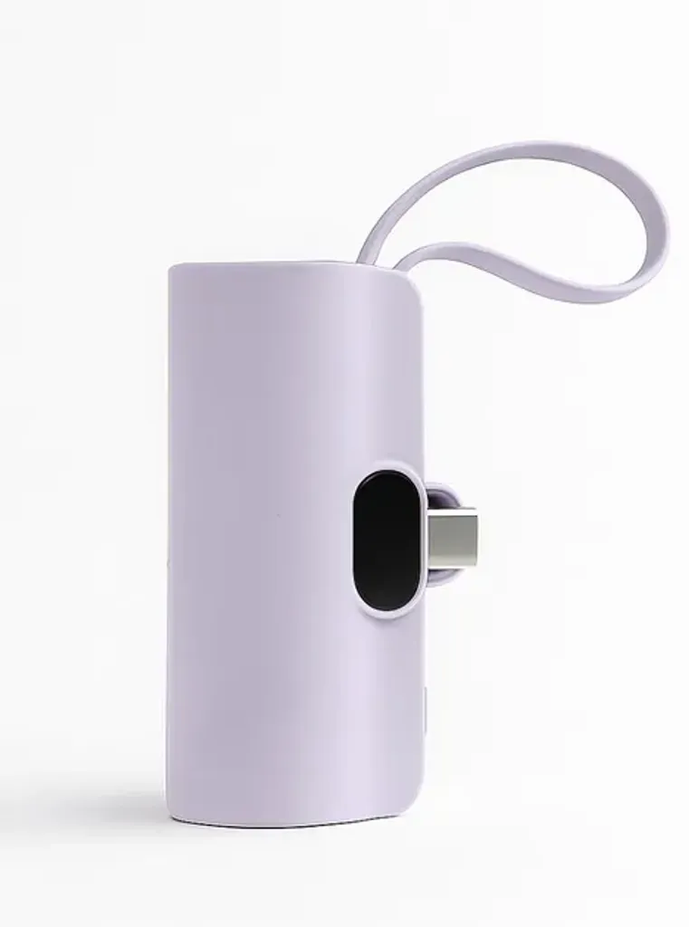 Міні павербанк BOXUY BY-M148 5000 мАг маленька кишенькова зарядка для смартфонів, зовнішній портативний акумулятор для подорожей Фіолетовий