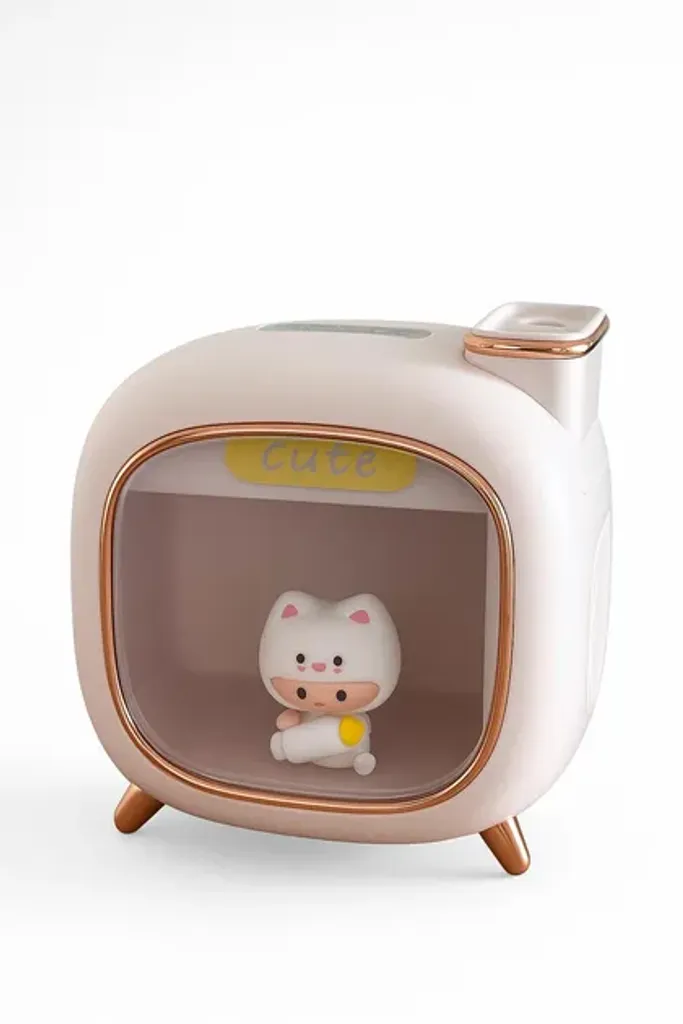 Дитячий зволожувач повітря з підсвічуванням та іграшкою TV Baby нічник арома дифузор з LED підсвіткою Рожевий