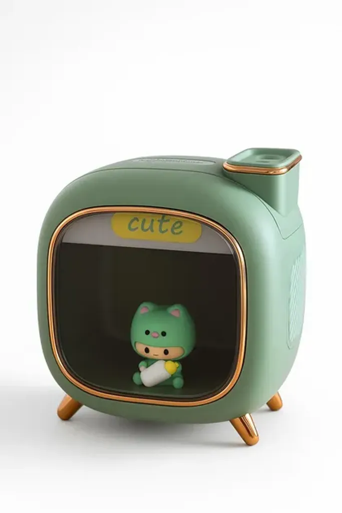 Дитячий зволожувач повітря з підсвічуванням та іграшкою TV Baby нічник арома дифузор з LED підсвіткою Зелений