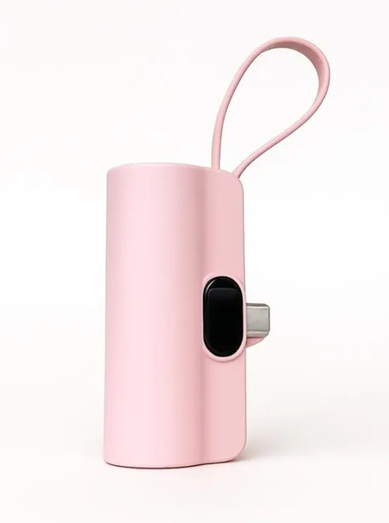Міні павербанк BOXUY BY-M148 5000 мАг маленька кишенькова зарядка для смартфонів, зовнішній портативний акумулятор для подорожей Рожевий