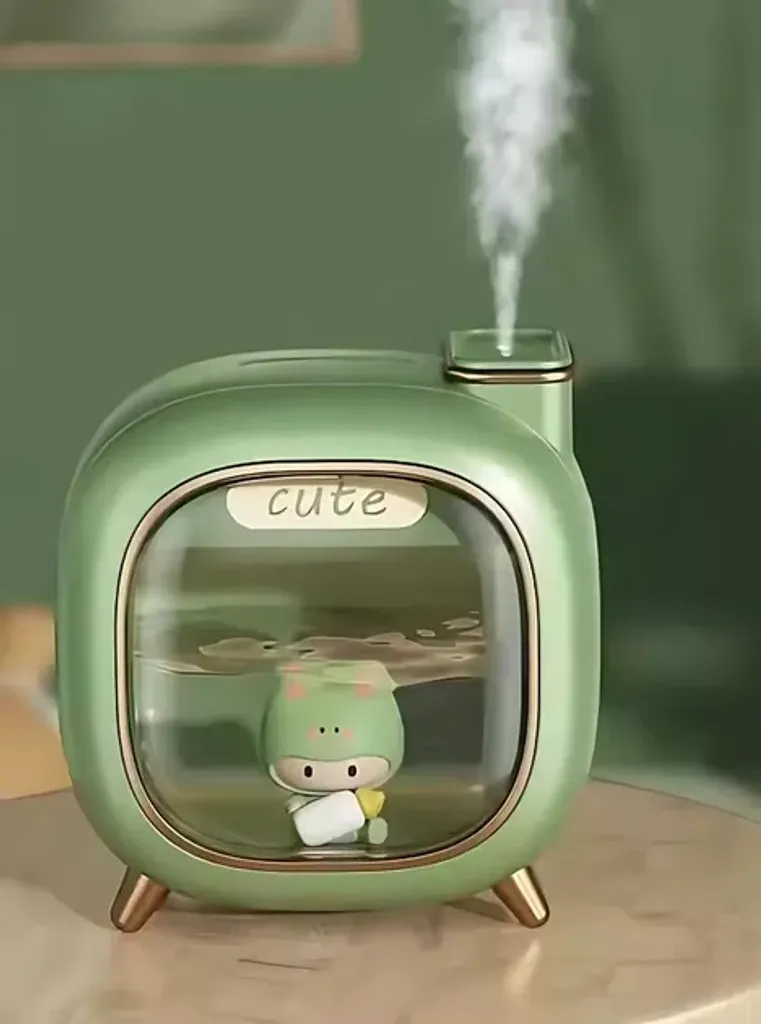 Дитячий зволожувач повітря з підсвічуванням та іграшкою TV Baby нічник арома дифузор з LED підсвіткою Зелений