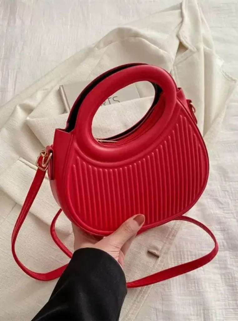 Жіноча модна сумка через плече 2025 RAYA дизайнерська сумочка в однотонному стилі літня колекція ПУ шкіра Червона