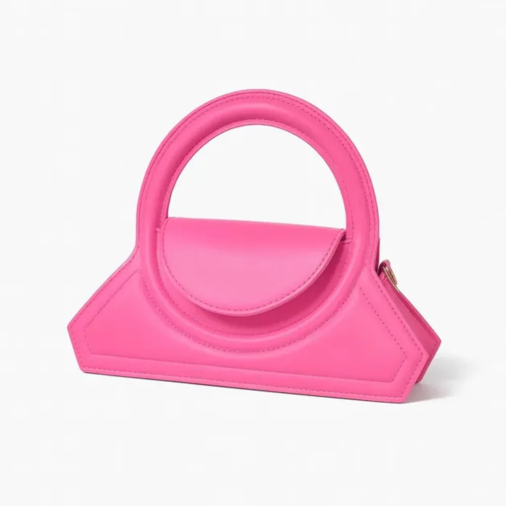 Жіноча модна сумка через плече 2025 MIRA дизайнерська сумочка в однотонному стилі літня колекція ПУ шкіра Рожева