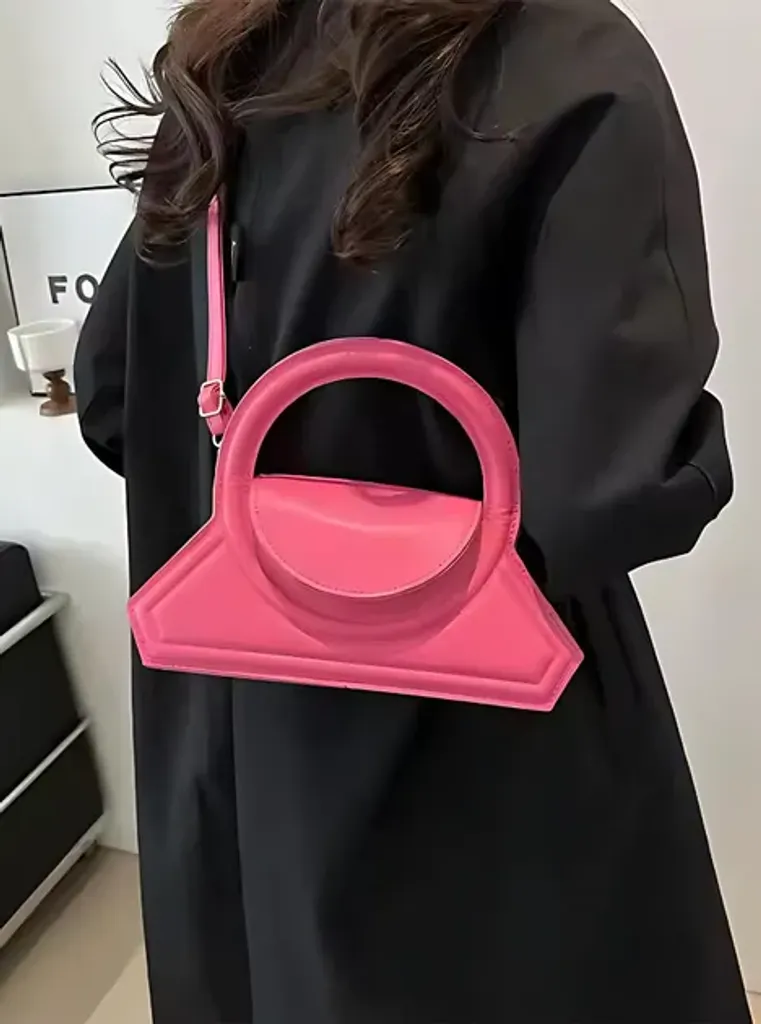 Жіноча модна сумка через плече 2025 MIRA дизайнерська сумочка в однотонному стилі літня колекція ПУ шкіра Рожева