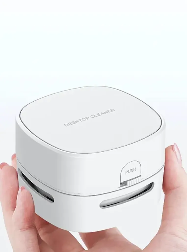 Портативний настільний міні-пилосос Macway MW-D1102 збирач сміття на батарейках 2×AA для офісу та дому білий