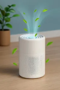 Очищувач повітря портативний USB з фільтром HEPA настільний очищувач для видалення формальдегіду білий