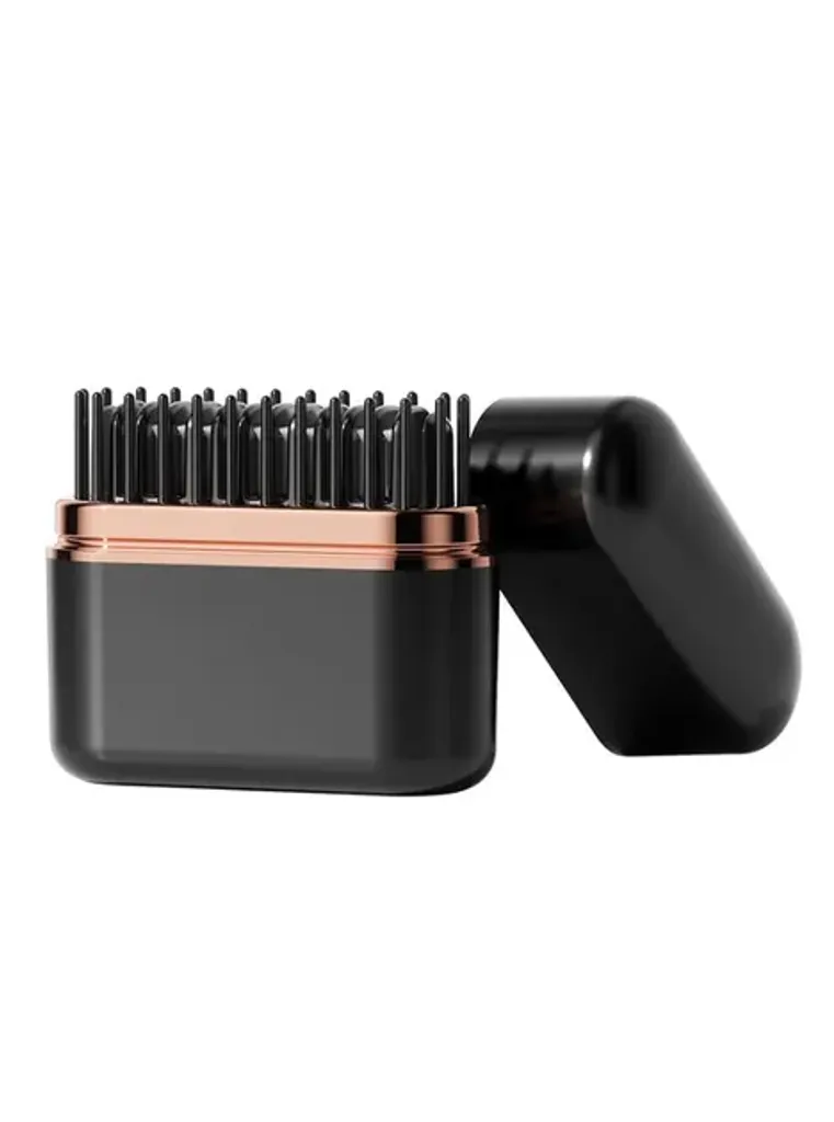 Бездротова портативна гаряча щітка-випрямляч для волосся з регулюванням температури 2000 мА год чорна