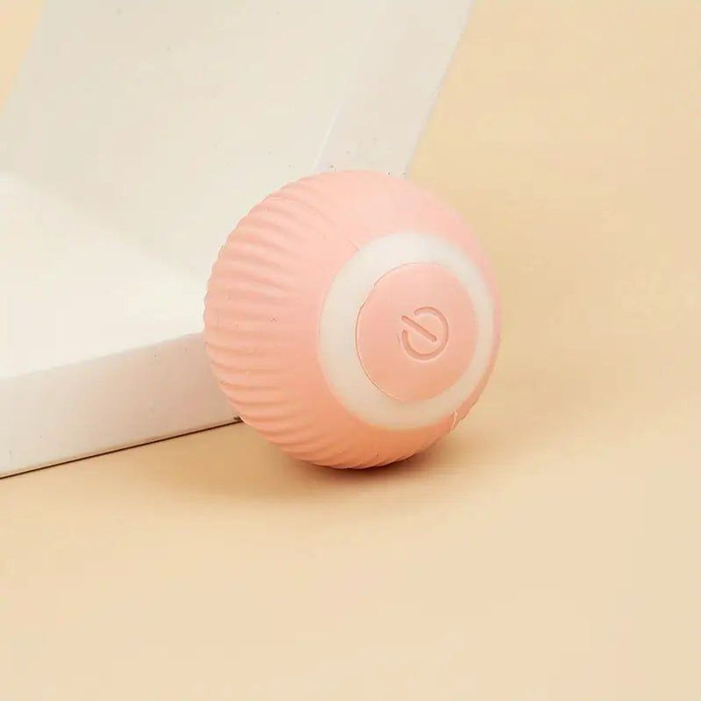 Інтелектуальна іграшка-кулька для котів з підсвічуванням Рожевий